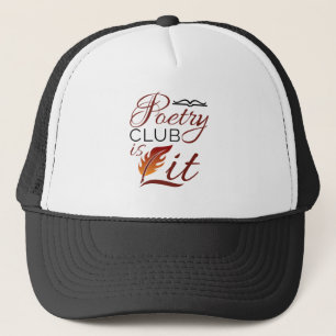 Poetry Club ist Lit Poem Writer Poet Truckerkappe