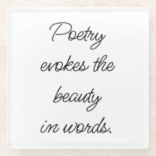 Poetry Evokes Glass Untersetzer