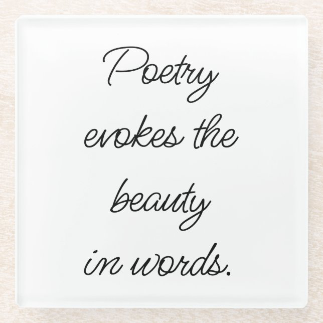Poetry Evokes Glass Untersetzer (Vorderseite)