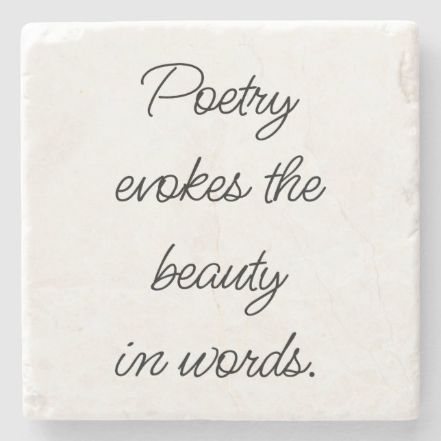 Poetry Evokes Marble Stone Untersetzer (Vorderseite)