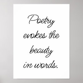 Poetry Evokes Poster