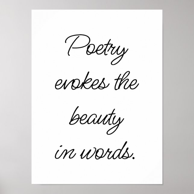 Poetry Evokes Poster (Vorne)