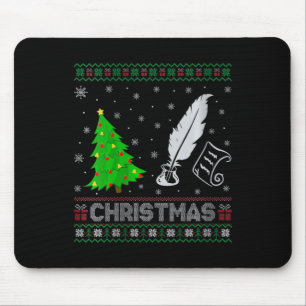 Poetry-Frauen-Weihnachtsbaum Lighting Ugly Weihnac Mousepad