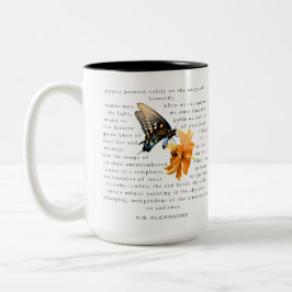“Poetry Painted Softly” – Mug by H.G. Alexandre Zweifarbige Tasse