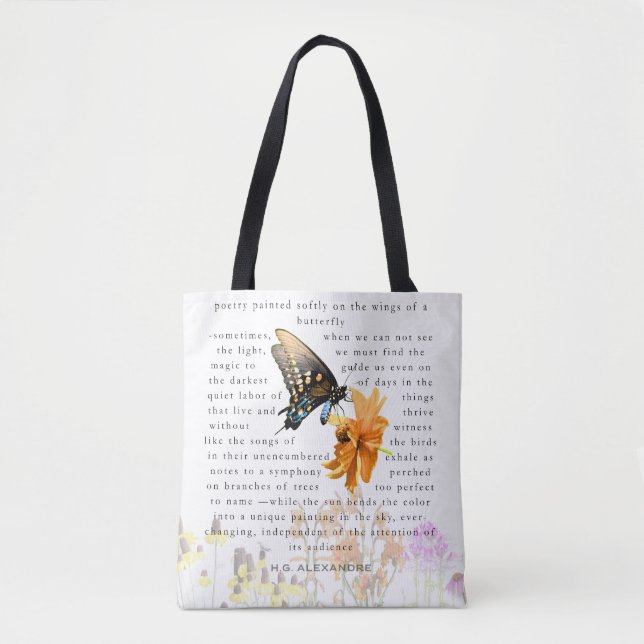 “Poetry Painted Softly”–ToteBag by H.G. Alexandre Tasche (Vorderseite)