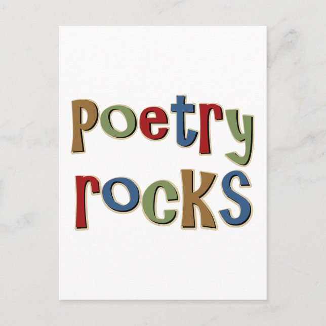 Poetry Rocks Postkarte (Vorderseite)