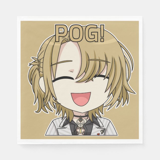 Pog! Chibi Napkins - Luca Kaneshiro Fanart Serviette (Vorderseite)