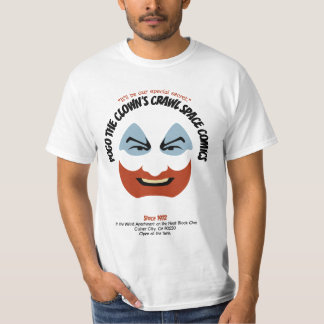 Pogo die das Schleichen-Raum-Comicen des Clowns T-Shirt