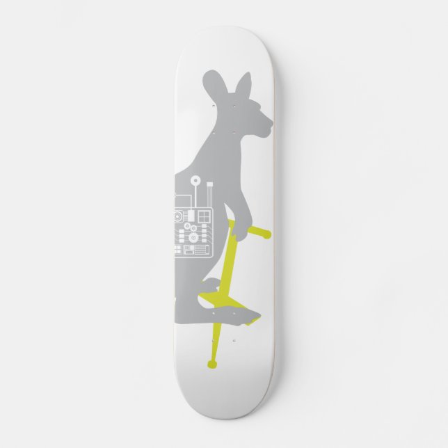 Pogo-Stick Kangaroo Skateboard Deck (Recto)