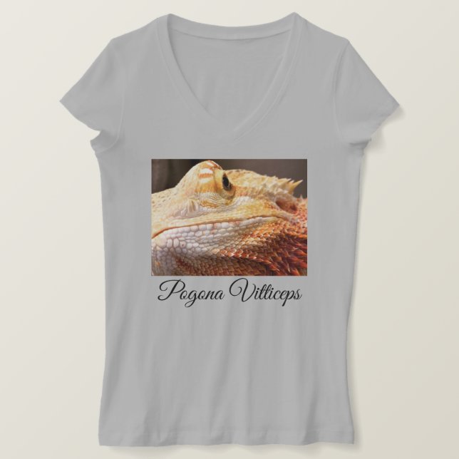 Pogona Vitteceps t-shirt barbus animaux de compagn (Design devant)