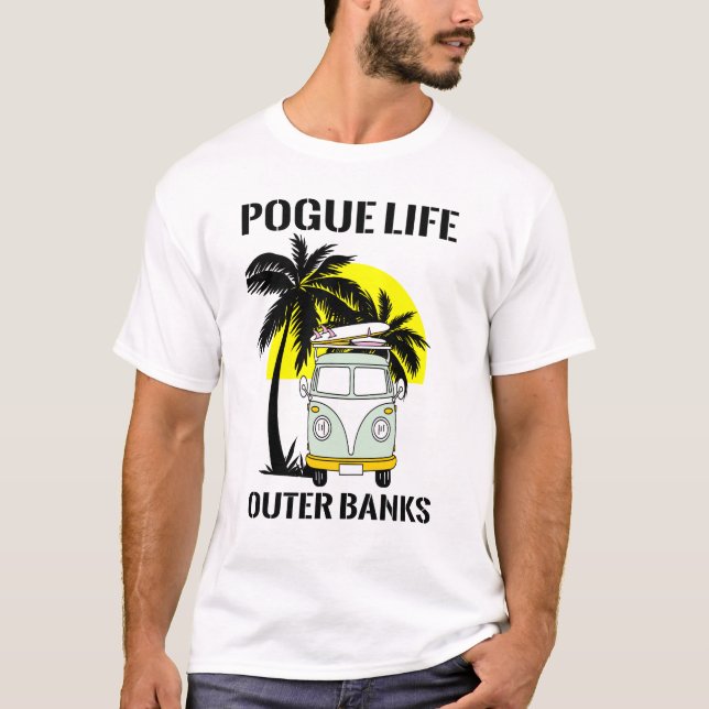 POGUE LEBEN AUSSENBANKEN T-Shirt (Vorderseite)