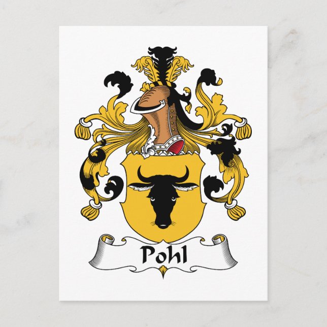 Pohl Familienwappen Postkarte (Vorderseite)