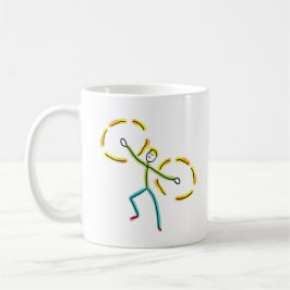 Poi Spinning Stickman Kaffeetasse