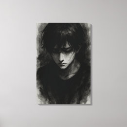 Poids du silence - toile de réflexion encrée