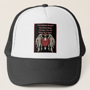 Poigne amerikanische Soldatin Tattered Hearts Truckerkappe