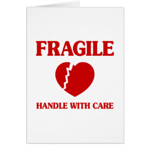 Poignée Cardiaque Fragile Avec Carte De Soin