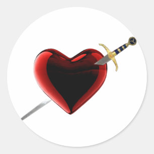 Poignée Dans Les Stickers Coeur