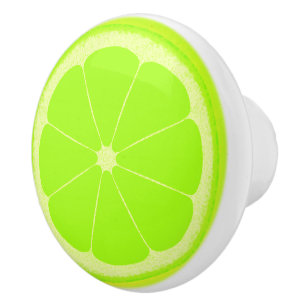Poignée de bouton de tranche de fruits vert citron