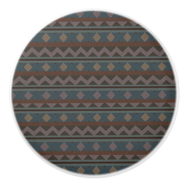 Poignée de porte à motif géométrique aztèque améri (Devant)