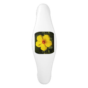 Poignée De Porte En Céramique Armoire en céramique jaune Hibiscus