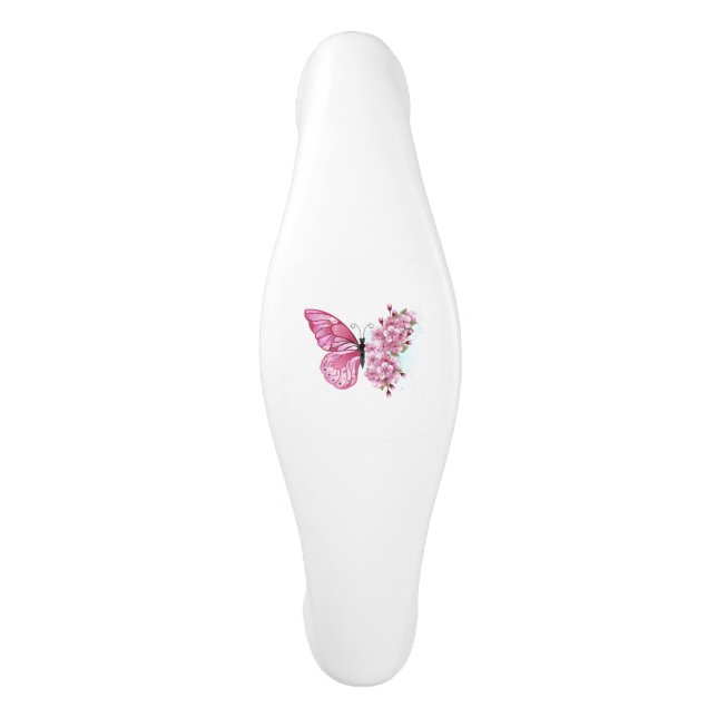 Poignée De Porte En Céramique Flower Butterfly (Devant)