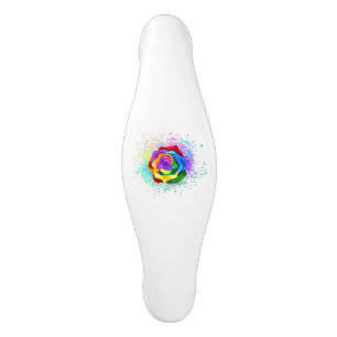 Poignée De Porte En Céramique Rose arc-en-ciel coloré