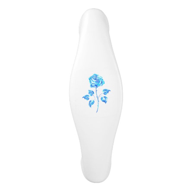Poignée De Porte En Céramique Rose bleu brûlant (Devant)