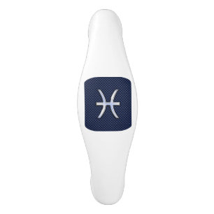 Poignée De Porte En Céramique Symbole zodiaque Poissons Marine Blue Carbon Fiber