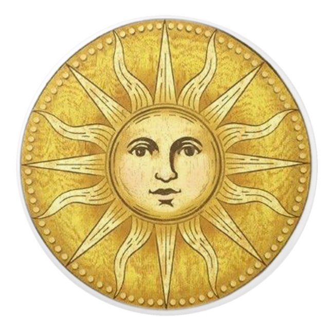 Poignée de porte ou de tiroir Sun Face (Devant)