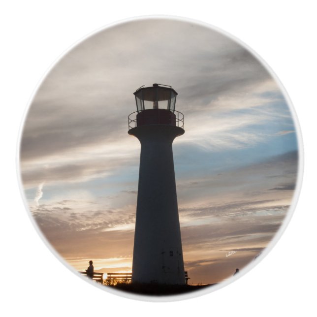 Poignée de porte, photo d'un phare (Devant)