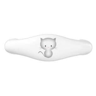 Poignée De Tiroir En Céramique Joli Petit Chat Gris Tabby Chatton