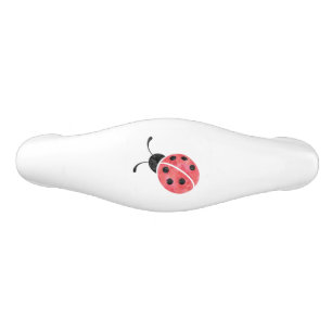 Poignée De Tiroir En Céramique Rouge Aquarelle Ladybug
