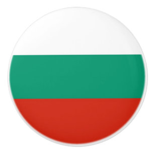 Poignée en céramique avec drapeau de Bulgarie