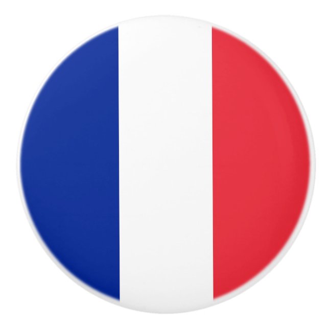 Poignée en céramique avec drapeau de France (Devant)
