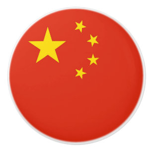 Poignée en céramique avec drapeau de la Chine