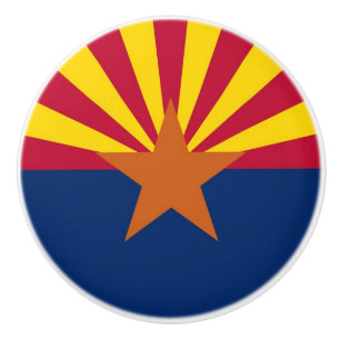 Poignée en céramique avec drapeau de l'Arizona, US