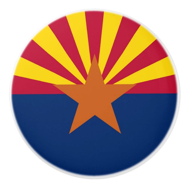 Poignée en céramique avec drapeau de l'Arizona, US (Devant)