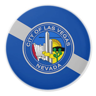 Poignée en céramique avec drapeau de Las Vegas, US
