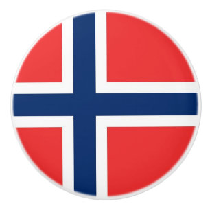Poignée en céramique avec drapeau de Norvège