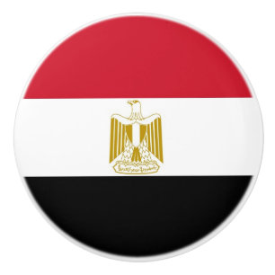 Poignée en céramique avec drapeau d'Egypte
