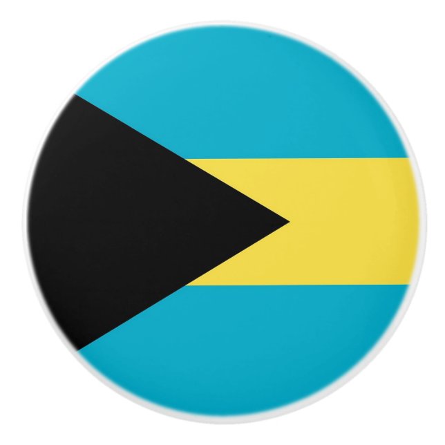 Poignée en céramique avec drapeau des Bahamas (Devant)