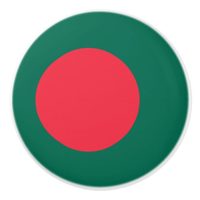 Poignée en céramique avec drapeau du Bangladesh (Devant)