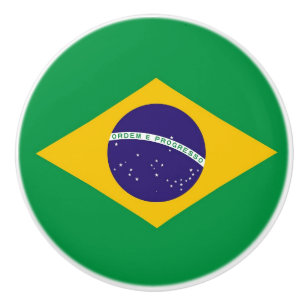 Poignée en céramique avec drapeau du Brésil