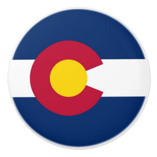 Poignée en céramique avec drapeau du Colorado, USA