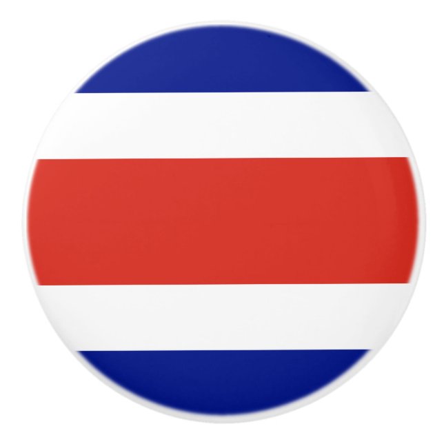 Poignée en céramique avec drapeau du Costa Rica (Devant)