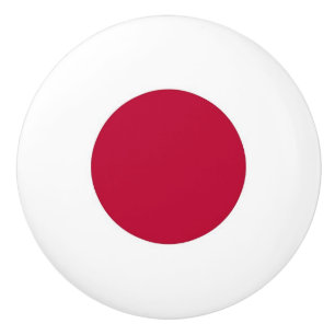 Poignée en céramique avec drapeau du Japon