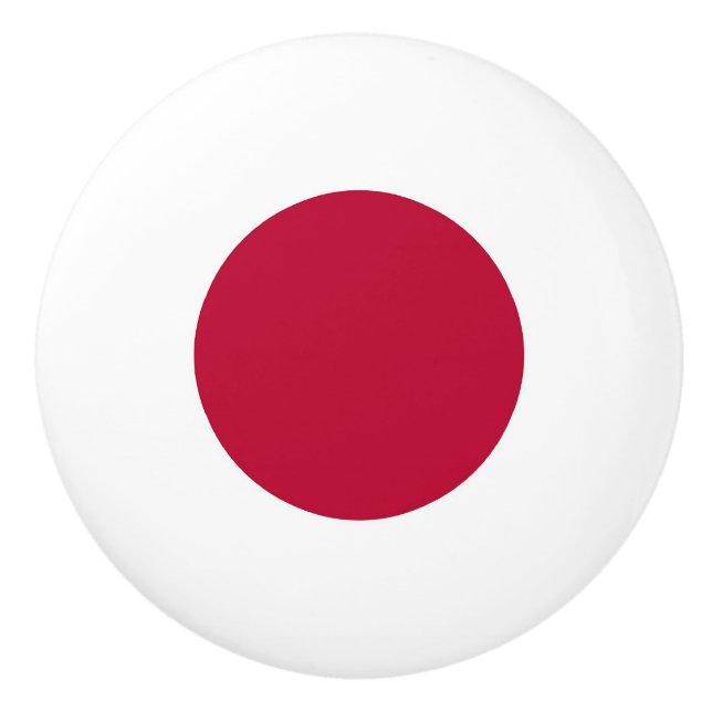 Poignée en céramique avec drapeau du Japon (Devant)