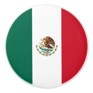 Poignée en céramique avec drapeau du Mexique