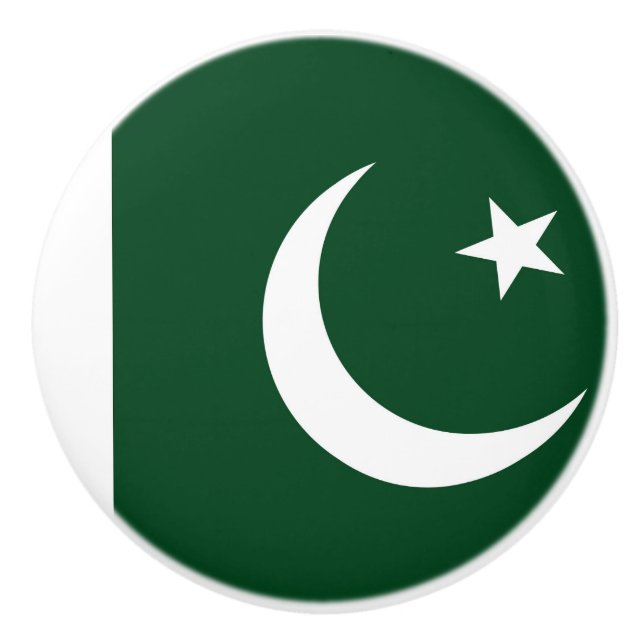 Poignée en céramique avec drapeau du Pakistan (Devant)