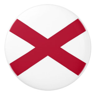 Poignée en céramique avec le drapeau de l'Alabama,